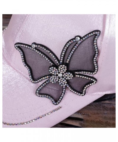 Women Butterflies Flower Embroidery Caps Women Girl Sun Hats Casual Caps Women Baseball Cap 1 $17.04 Baseball Caps