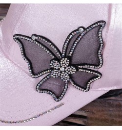 Women Butterflies Flower Embroidery Caps Women Girl Sun Hats Casual Caps Women Baseball Cap 1 $17.04 Baseball Caps