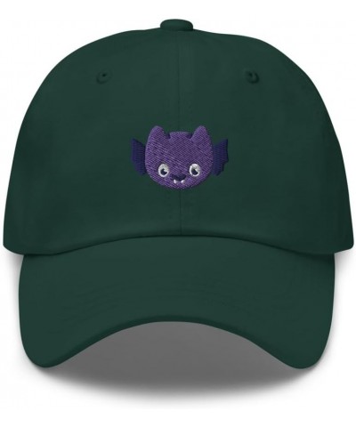 Kawaii Bat Hat (Embroidered Dad Cap) Cute Halloween Bat Hats Spruce $21.35 Baseball Caps