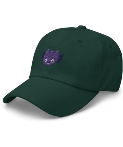 Kawaii Bat Hat (Embroidered Dad Cap) Cute Halloween Bat Hats Spruce $21.35 Baseball Caps