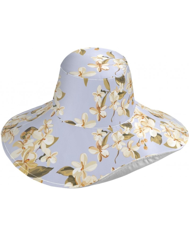 Vintage Flower Pattern Women Sun Visors Hat Summer Foldable Wide Brim Beach Hat Sun Protective $11.87 Sun Hats