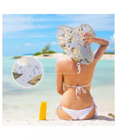 Vintage Flower Pattern Women Sun Visors Hat Summer Foldable Wide Brim Beach Hat Sun Protective $11.87 Sun Hats