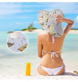 Vintage Flower Pattern Women Sun Visors Hat Summer Foldable Wide Brim Beach Hat Sun Protective $11.87 Sun Hats