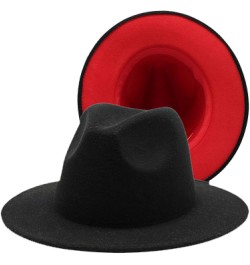 Two-Tone Fedora Hat Double-Sided Stitching Wool Felt Hat Wide Brim Jazz Top Hat Autumn Winter Hat Men's Panama Hat $20.79 Fed...