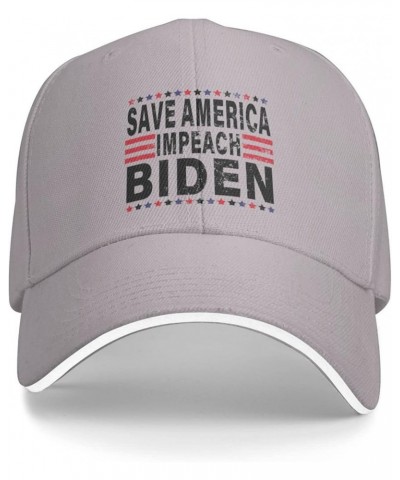 Save America Impeach Biden - Anti Biden Gift Baseball Cap Women Cowboy Hat Trucker Hat Men Dad Hat Snapback Hat Black Gray $1...