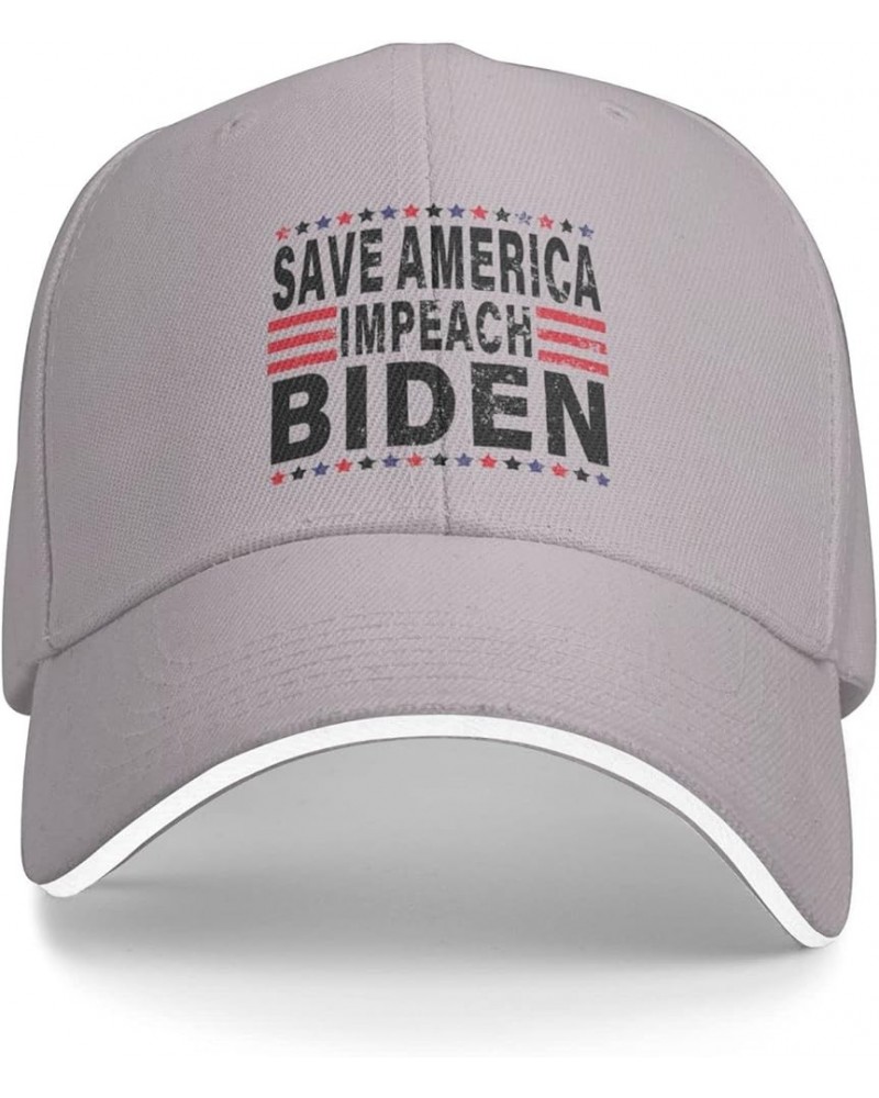 Save America Impeach Biden - Anti Biden Gift Baseball Cap Women Cowboy Hat Trucker Hat Men Dad Hat Snapback Hat Black Gray $1...