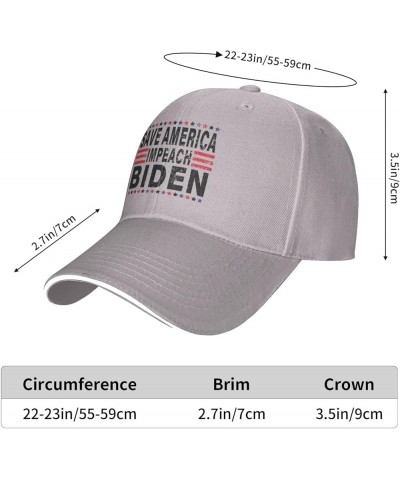 Save America Impeach Biden - Anti Biden Gift Baseball Cap Women Cowboy Hat Trucker Hat Men Dad Hat Snapback Hat Black Gray $1...