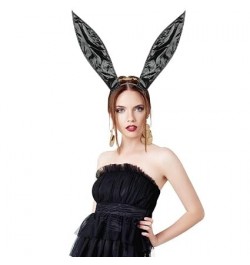 Halloween Bunny Headband Easter Rabbit Bendable Cosplay Costume Headpiece Festival Accessories for Mardi Gras Christmas Style...