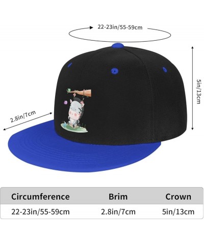 Little Zebra on a Swing Baseball Cap for Men Women Snapback Hat Adjustable Flat Bill Hats Blue $10.88 Baseball Caps