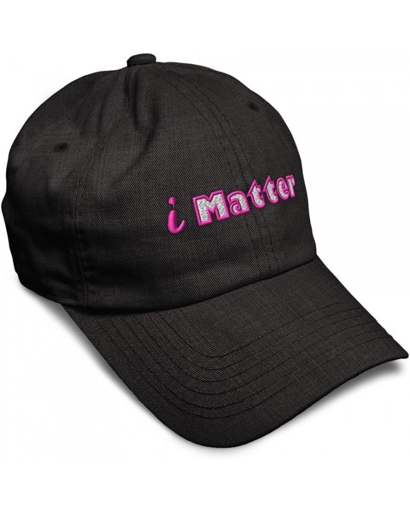 Soft Baseball Cap I Matter Style B Cotton Dad Hats for Men & Women Dark Denim $11.60 Baseball Caps