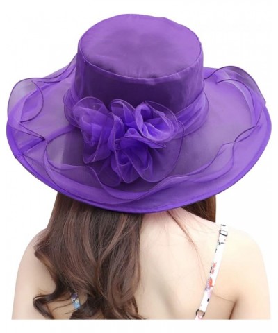 Women's Church Fascinator Bridal Tea Party Wedding Hat Baseball Cap Girls Purple-a $8.10 Baseball Caps