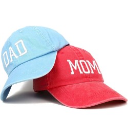 Capital Mom and Dad Pigment Dyed Couple 2 Pc Cap Set Red Light Blue $16.49 Baseball Caps