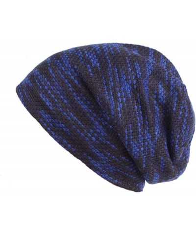 Ladies Built-in Plus Cashmere Knitted Beanie Men's Cycling Winter Hat (Color : Gray) 23cm Blue $18.07 Skullies & Beanies