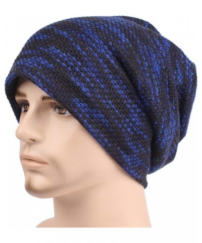 Ladies Built-in Plus Cashmere Knitted Beanie Men's Cycling Winter Hat (Color : Gray) 23cm Blue $18.07 Skullies & Beanies