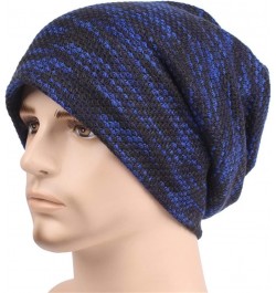 Ladies Built-in Plus Cashmere Knitted Beanie Men's Cycling Winter Hat (Color : Gray) 23cm Blue $18.07 Skullies & Beanies