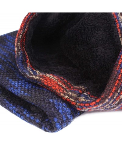 Ladies Built-in Plus Cashmere Knitted Beanie Men's Cycling Winter Hat (Color : Gray) 23cm Blue $18.07 Skullies & Beanies