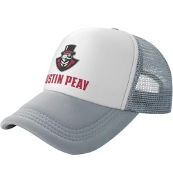 Austin Peay State University Trucker Hats for Both Men and Women - Mesh Baseball Snapback Hats Gray $9.44 Baseball Caps