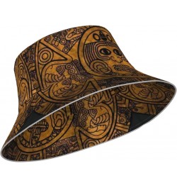 Aztec Calendar Mayan Sun Stone Bucket Hat Fashion Sun Cap for Men Women Fisherman Outdoor Summer Travel Hiking Caps $17.49 Bu...