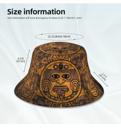 Aztec Calendar Mayan Sun Stone Bucket Hat Fashion Sun Cap for Men Women Fisherman Outdoor Summer Travel Hiking Caps $17.49 Bu...