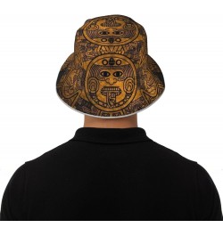 Aztec Calendar Mayan Sun Stone Bucket Hat Fashion Sun Cap for Men Women Fisherman Outdoor Summer Travel Hiking Caps $17.49 Bu...