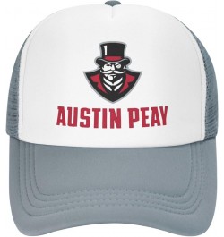 Austin Peay State University Trucker Hats for Both Men and Women - Mesh Baseball Snapback Hats Gray $9.44 Baseball Caps