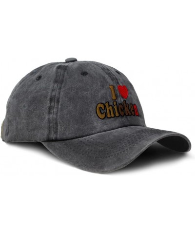 Soft Washed Baseball Cap I Love Chicken Birds Cotton Dad Hats for Men & Women Black Design Only $15.38 Baseball Caps