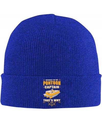 I'm The Pon-toon Boat Cap-Tain Beanie Hat Men Knit Skull Cap Women Winter Warm Hat Knitted Hat Slouchy Hat Black Blue $10.78 ...