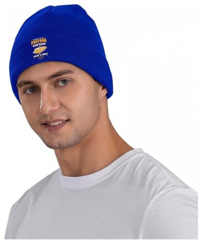 I'm The Pon-toon Boat Cap-Tain Beanie Hat Men Knit Skull Cap Women Winter Warm Hat Knitted Hat Slouchy Hat Black Blue $10.78 ...