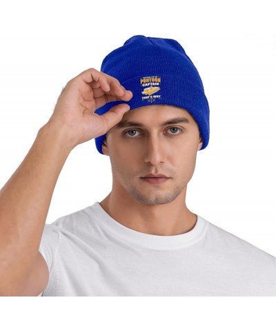 I'm The Pon-toon Boat Cap-Tain Beanie Hat Men Knit Skull Cap Women Winter Warm Hat Knitted Hat Slouchy Hat Black Blue $10.78 ...