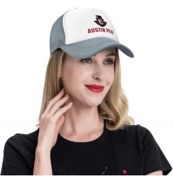 Austin Peay State University Trucker Hats for Both Men and Women - Mesh Baseball Snapback Hats Gray $9.44 Baseball Caps