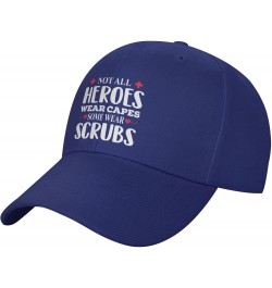 Not All Heroes Wear Caps Some Wear Scrubs Baseball Caps for Men Women Hat Adjustable Cap Trucker Hats Dad Cap Blue $13.24 Bas...