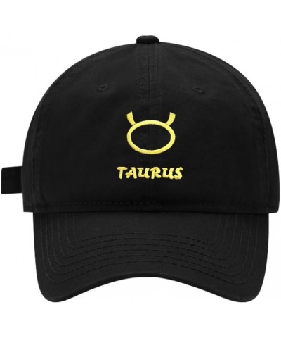 Baseball Cap Mens Women Taurus Sign 1 Embroidered Unisex Cotton Adjustable Outdoor Dad Hats for Men Black $11.48 Baseball Caps