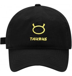 Baseball Cap Mens Women Taurus Sign 1 Embroidered Unisex Cotton Adjustable Outdoor Dad Hats for Men Black $11.48 Baseball Caps