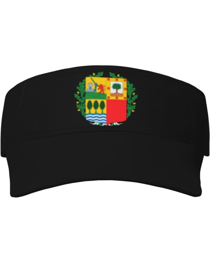 Coat of Arms of Basque Visor Cap Adjustable Uv Protection Sun Visor Hats Empty Top Baseball Hat for Women and Men Black $11.3...