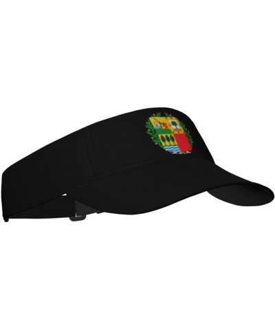 Coat of Arms of Basque Visor Cap Adjustable Uv Protection Sun Visor Hats Empty Top Baseball Hat for Women and Men Black $11.3...