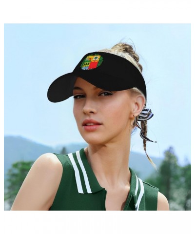 Coat of Arms of Basque Visor Cap Adjustable Uv Protection Sun Visor Hats Empty Top Baseball Hat for Women and Men Black $11.3...