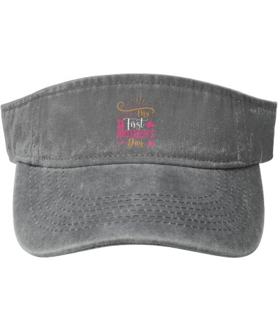 Mother s Sun Visor Hats for Women Men Sun Hat Cotton Golf Hat Vintage Baseball Cap Gray $13.30 Visors