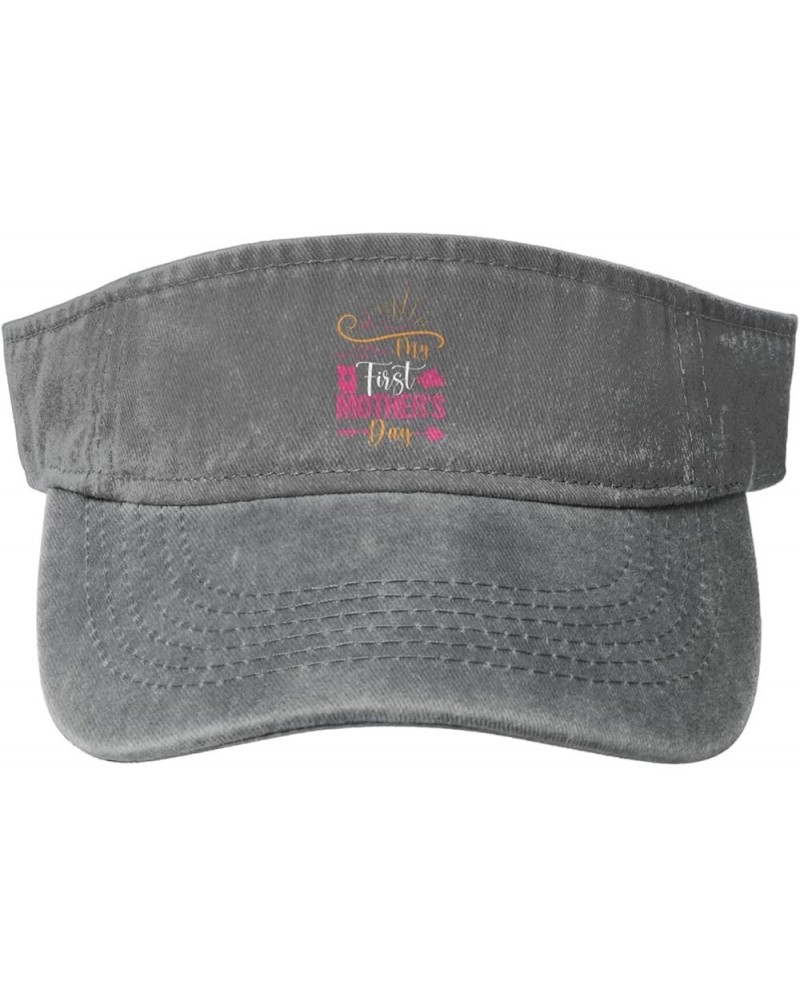 Mother s Sun Visor Hats for Women Men Sun Hat Cotton Golf Hat Vintage Baseball Cap Gray $13.30 Visors