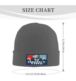 Trump Indict This Gifts Black Slouchy Beanie for Men Winter Hats for Guys Cool Beanies Mens Knit Skully Stocking Hat Deep Hea...