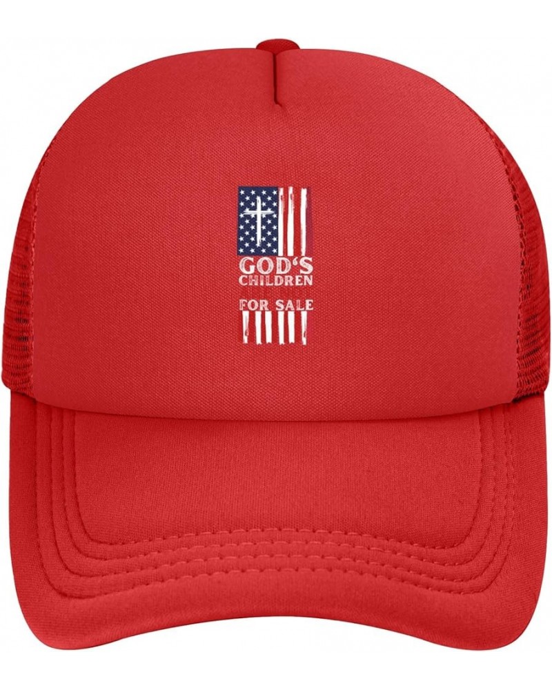 God's Children are Not for Sale Cap for Men Women America Christian Jesus Mesh Hat Baseball Cap Trucker Hat Gifts Red $11.20 ...