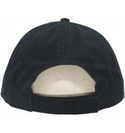 Classic Washed Cotton Twill Low Profile Adjustable Baseball Cap Distressed Black $11.99 Baseball Caps