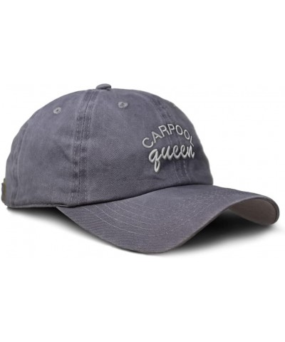 Custom Soft Washed Baseball Cap Carpool Queen Cotton Dad Hats for Men & Women Grey Design Only $16.79 Baseball Caps