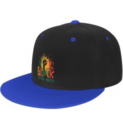 Black History Month Baseball Cap for Men Women Snapback Hat Adjustable Flat Bill Hats Blue $12.36 Baseball Caps