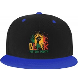 Black History Month Baseball Cap for Men Women Snapback Hat Adjustable Flat Bill Hats Blue $12.36 Baseball Caps