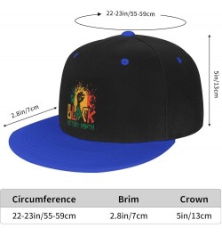 Black History Month Baseball Cap for Men Women Snapback Hat Adjustable Flat Bill Hats Blue $12.36 Baseball Caps