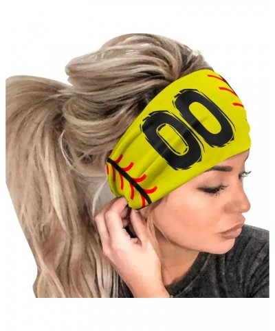 Sweat Headband Bulk Womens Sports Headband Baseball Print Antiperspirant Headband Running Elastic Bandana One Size Black $8.9...