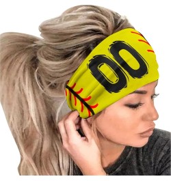 Sweat Headband Bulk Womens Sports Headband Baseball Print Antiperspirant Headband Running Elastic Bandana One Size Black $8.9...