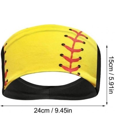 Sweat Headband Bulk Womens Sports Headband Baseball Print Antiperspirant Headband Running Elastic Bandana One Size Black $8.9...