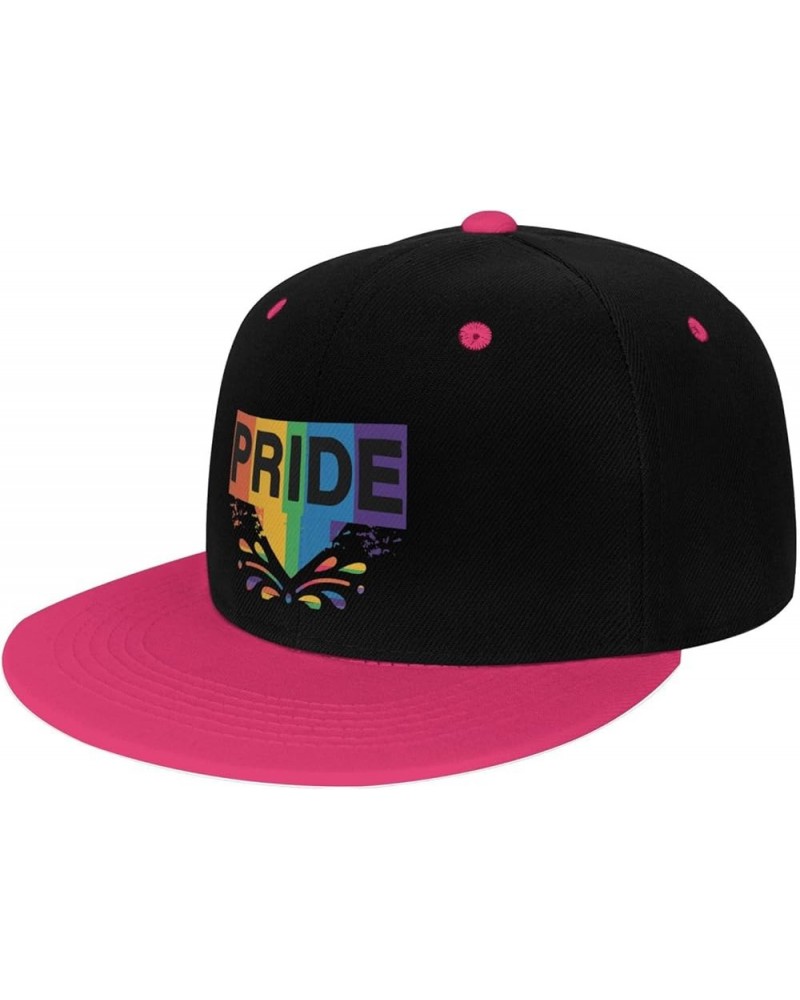 Pride Snapback Hat for Men Women Baseball Cap Trucker Flat Bill Hats Dad Caps Pink $13.09 Baseball Caps