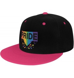 Pride Snapback Hat for Men Women Baseball Cap Trucker Flat Bill Hats Dad Caps Pink $13.09 Baseball Caps